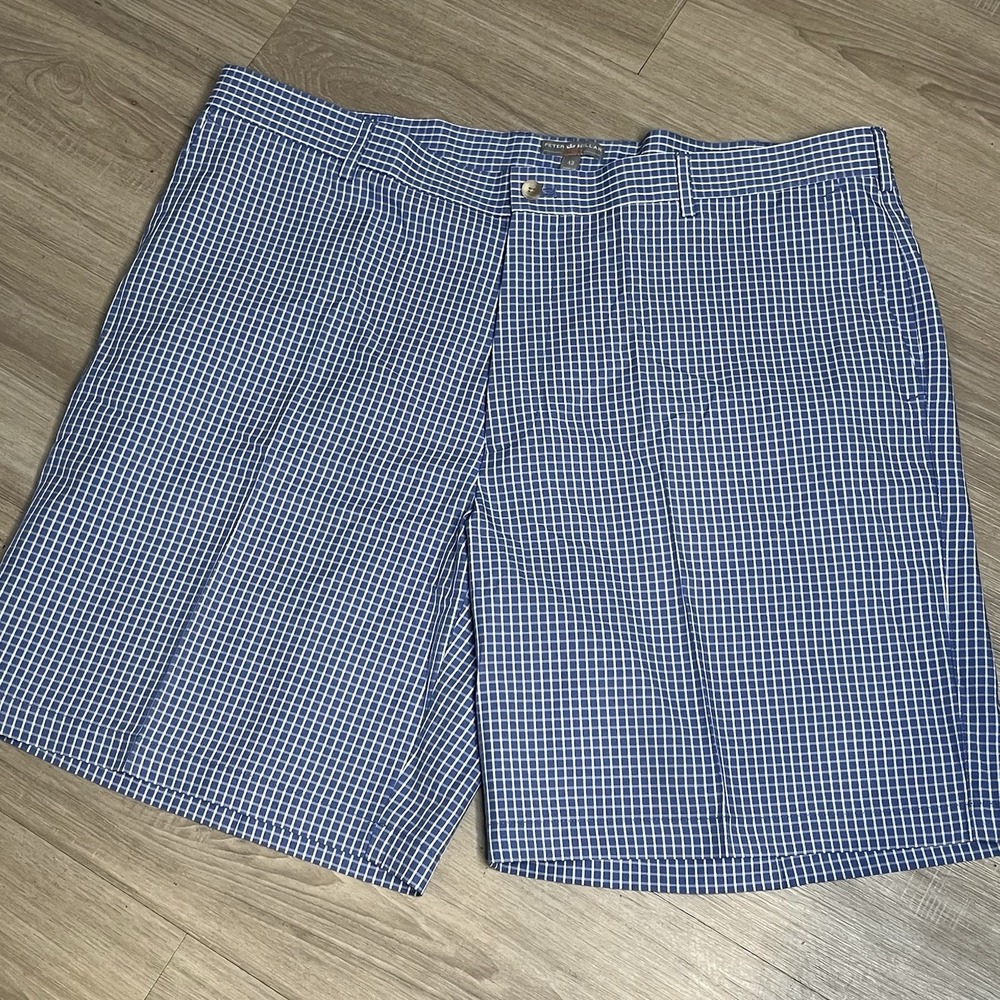 Peter Millar Performance Wicking Checkered Golf Shorts Mens‎ 42